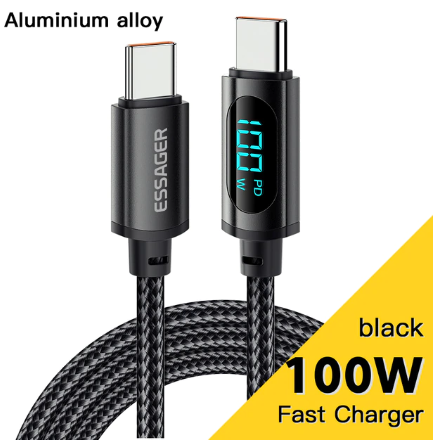 100W USB Type C Cable to USB C Fast Charging